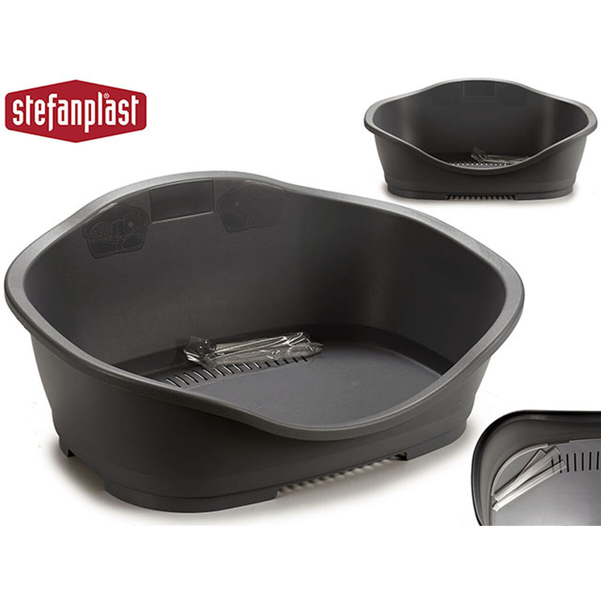 Cama para mascota Stefanplast Gris Plástico 68 x 27,5 x 49 cm 6 Unidades