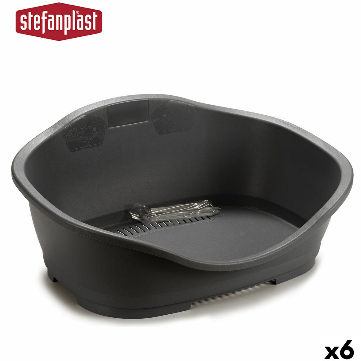 Cama para mascota Stefanplast Gris Plástico 68 x 27,5 x 49 cm 6 Unidades