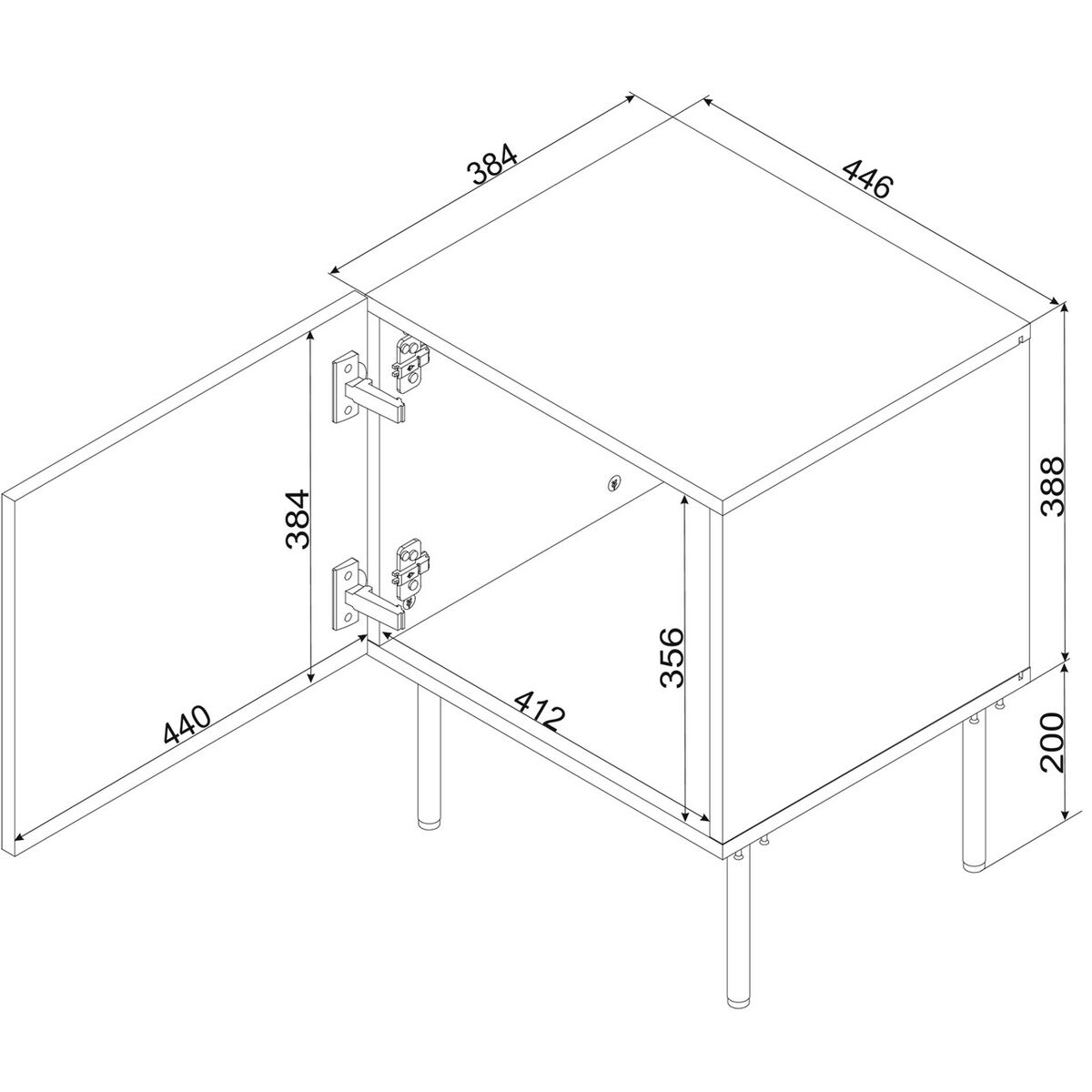 Mesita de Noche Cama Meble ISLA 400069