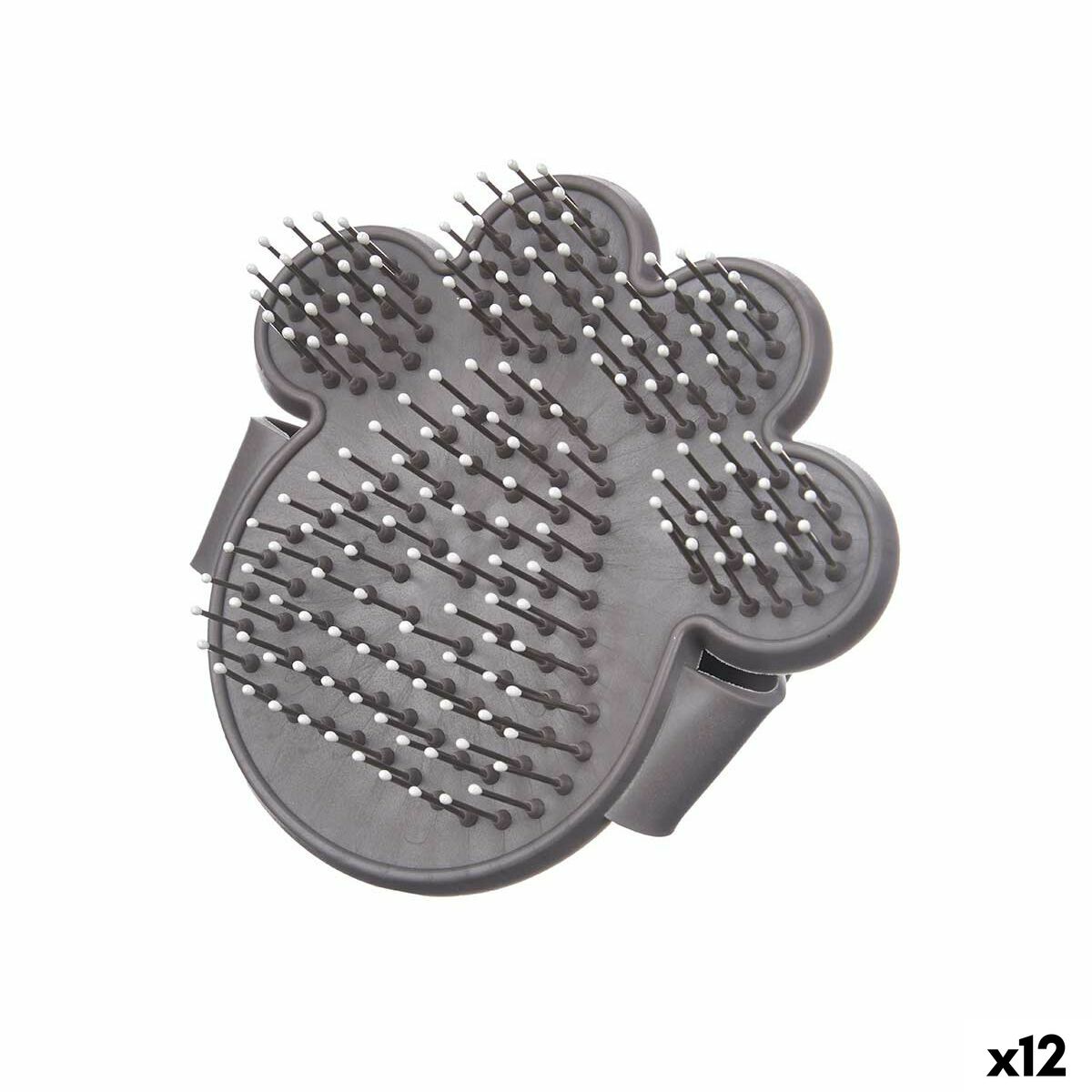 Cepillo para Perros Mascow Gris 10,5 x 10 x 3 cm (12 Unidades)