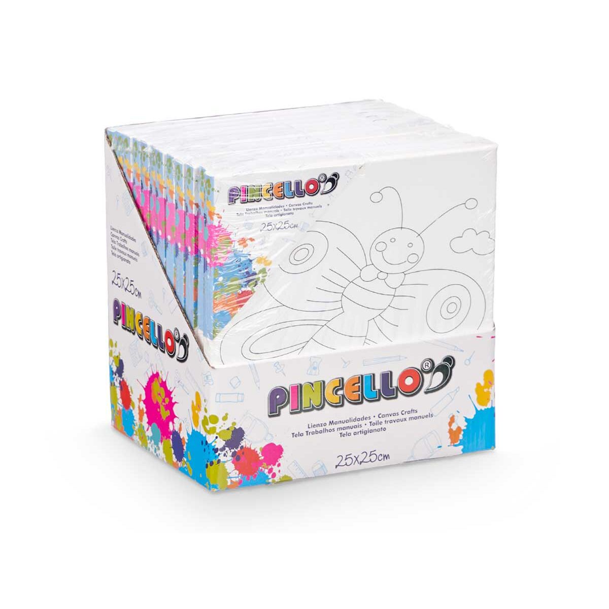 Lienzo Pincello Madera Tela 12 Unidades