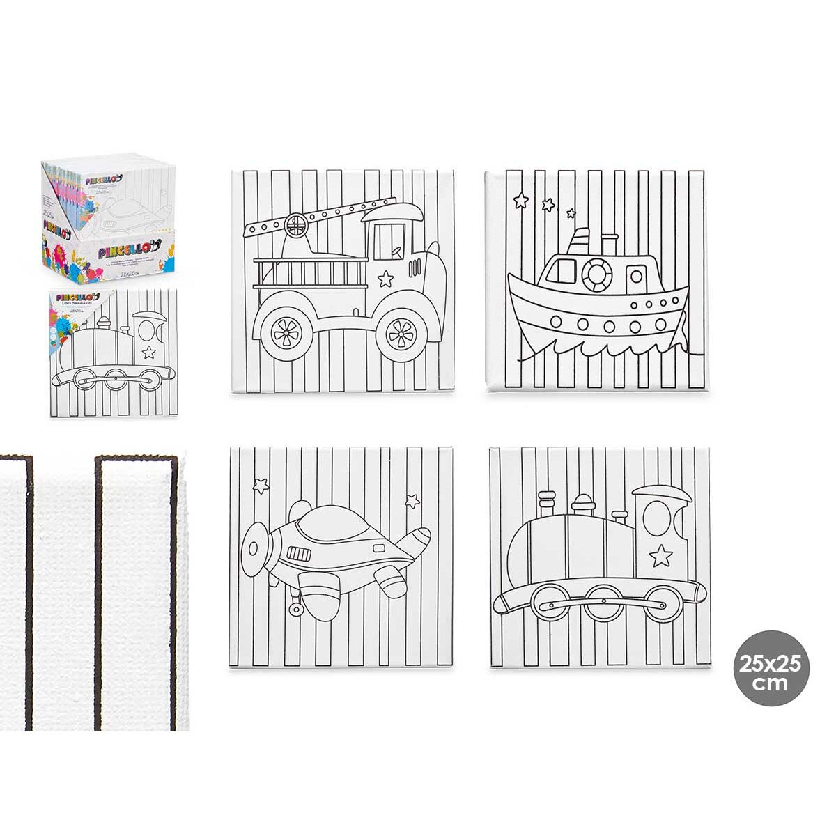 Lienzo Pincello Madera Tela 12 Unidades