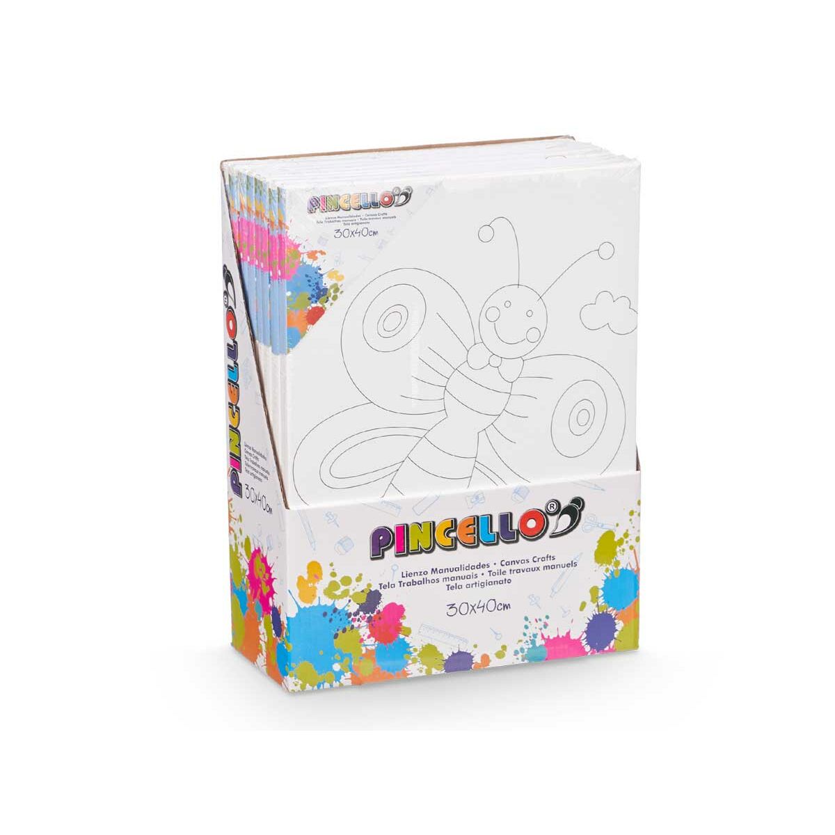 Lienzo Pincello Madera Tela 8 Unidades