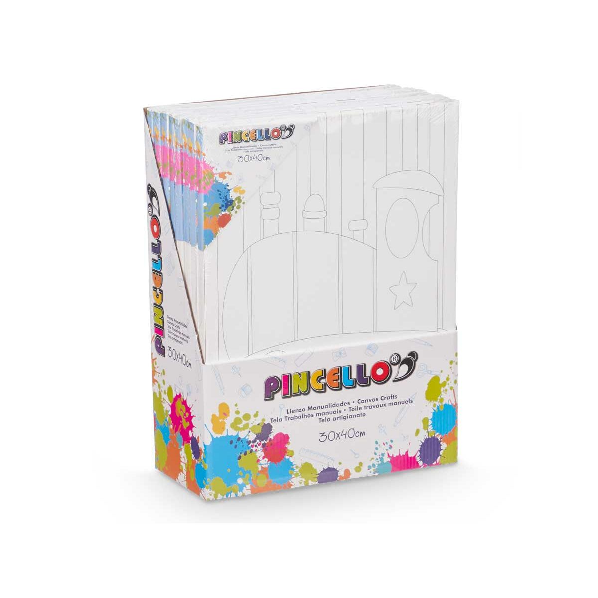 Lienzo Pincello Madera Tela 8 Unidades