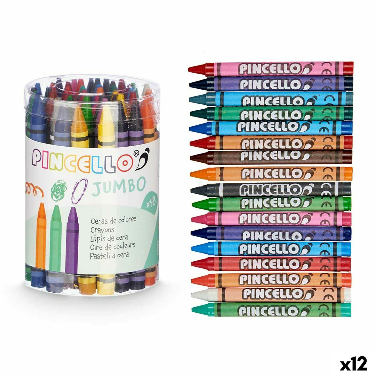 Ceras de colores Pincello (12 Unidades)