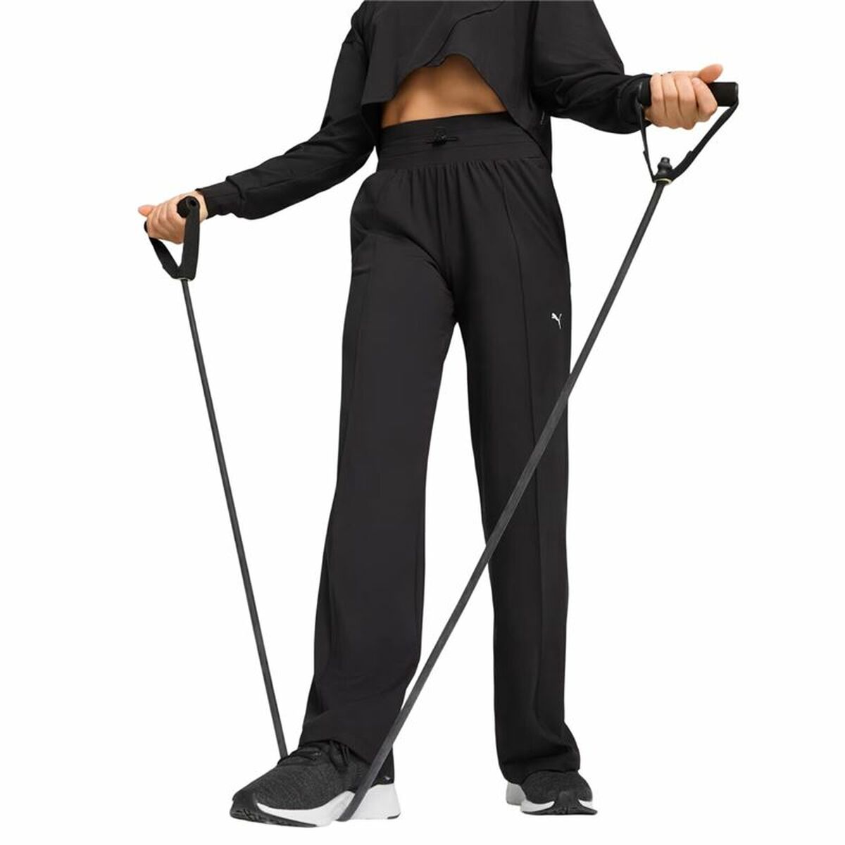 Pantalón Largo Deportivo Puma Cloudspun Hw Wide Negro Mujer