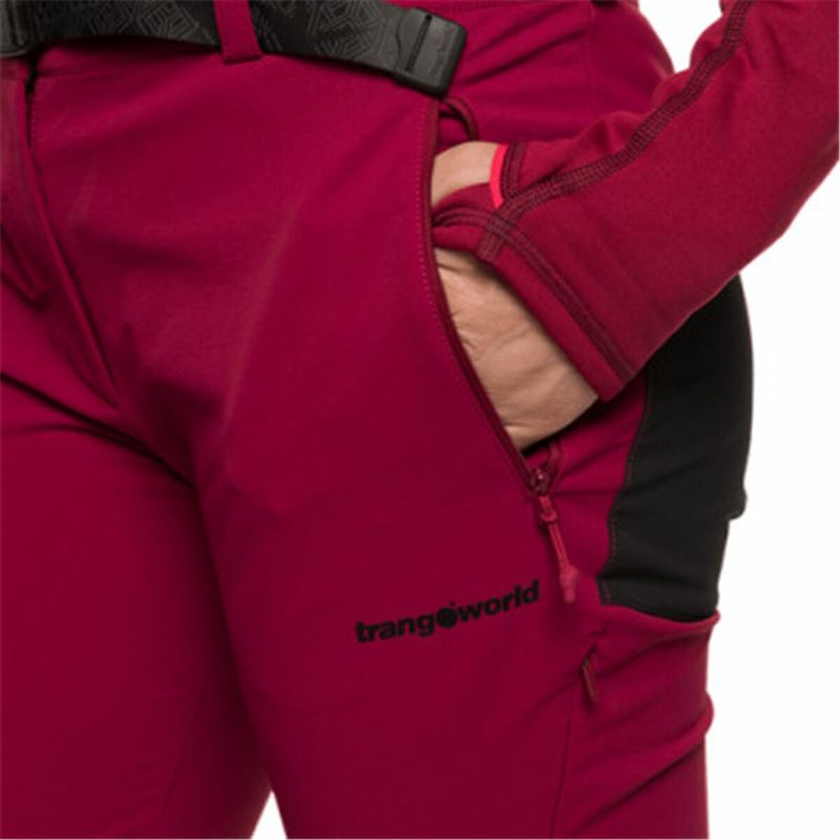 Pantalón Largo Deportivo Trangoworld Dunai Dr Rojo Carmesí Mujer
