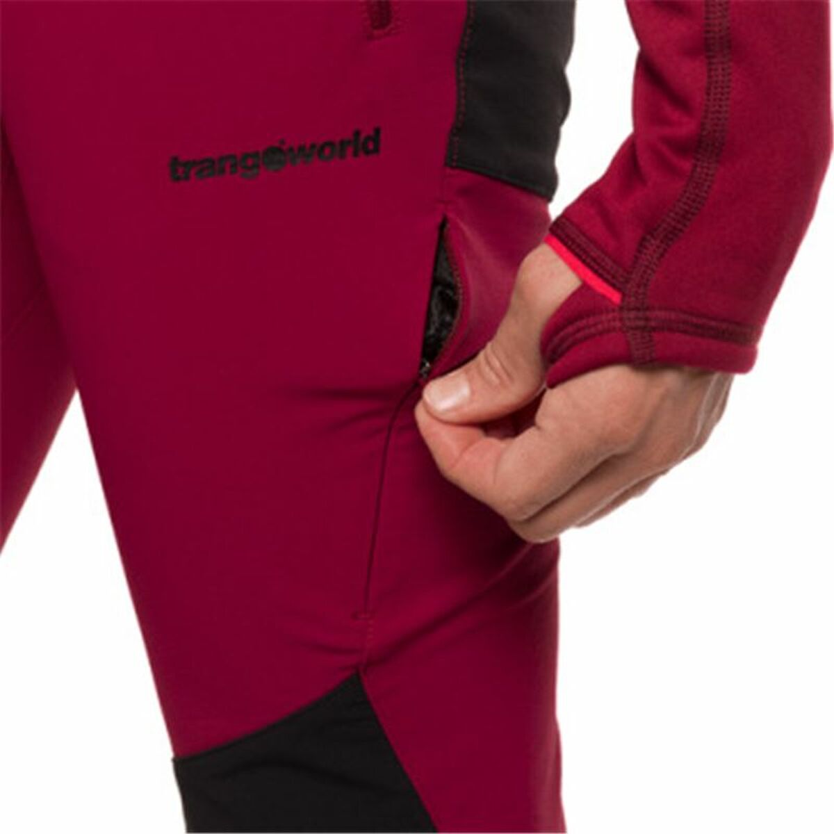 Pantalón Largo Deportivo Trangoworld Dunai Dr Rojo Carmesí Mujer