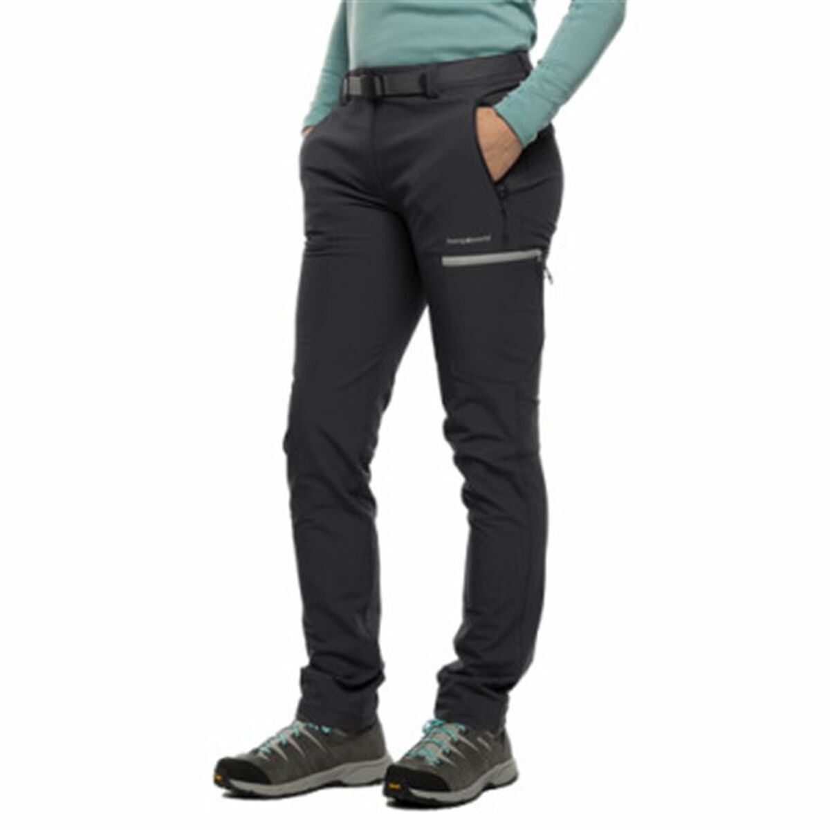 Pantalón Largo Deportivo Trangoworld Vivier Gris Mujer