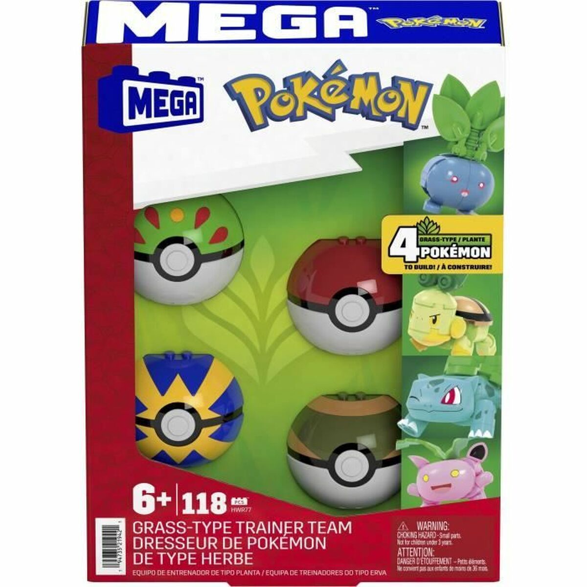 Juego de Construcción Megablocks Pokemon HWR77