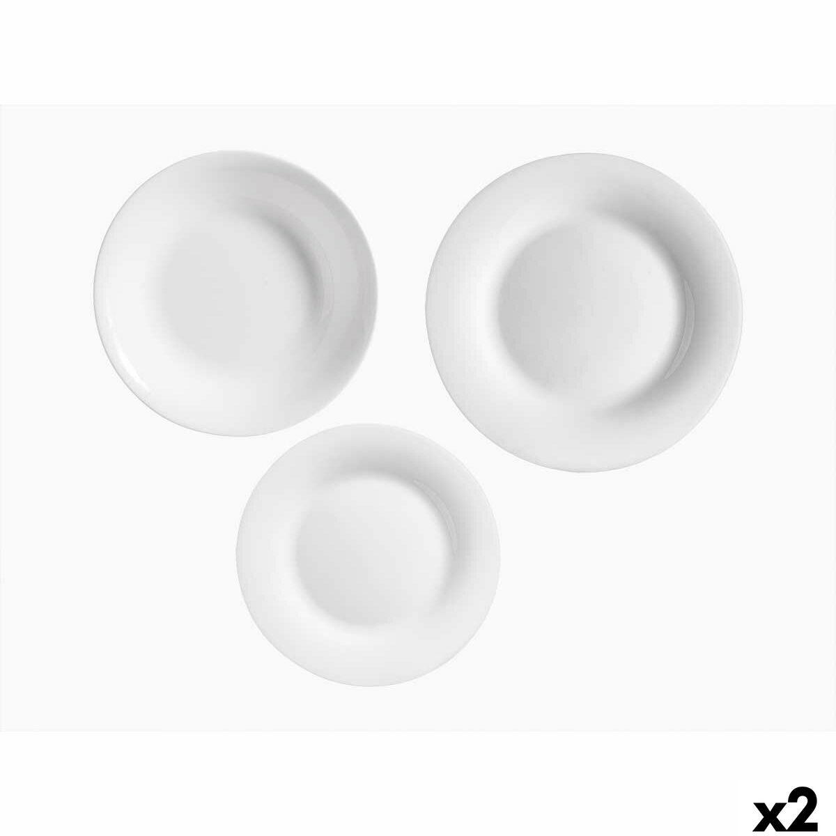 Set de Vajilla Vivalto Blanco Vidrio opalino (2 Unidades)