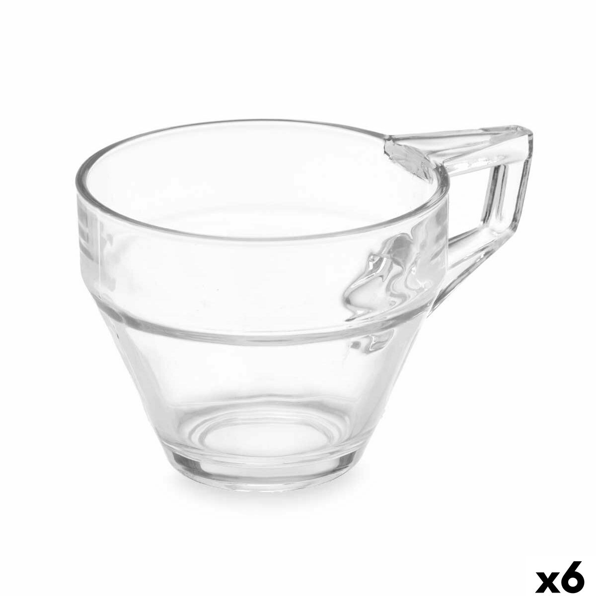 Taza de café y té Vivalto Transparente Vidrio 199 ml (6 Unidades)