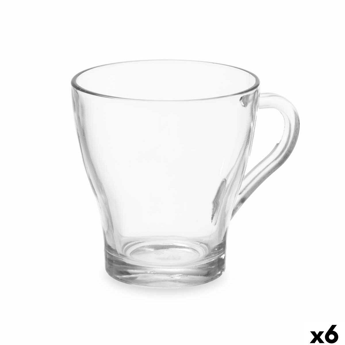 Taza de café y té Vivalto Transparente Vidrio 280 ml (6 Unidades)