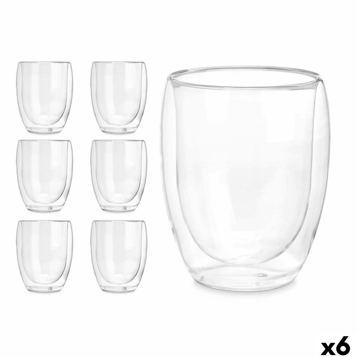 Vaso de agua Vivalto Transparente Vidrio de Borosilicato 326 ml (6 Unidades)