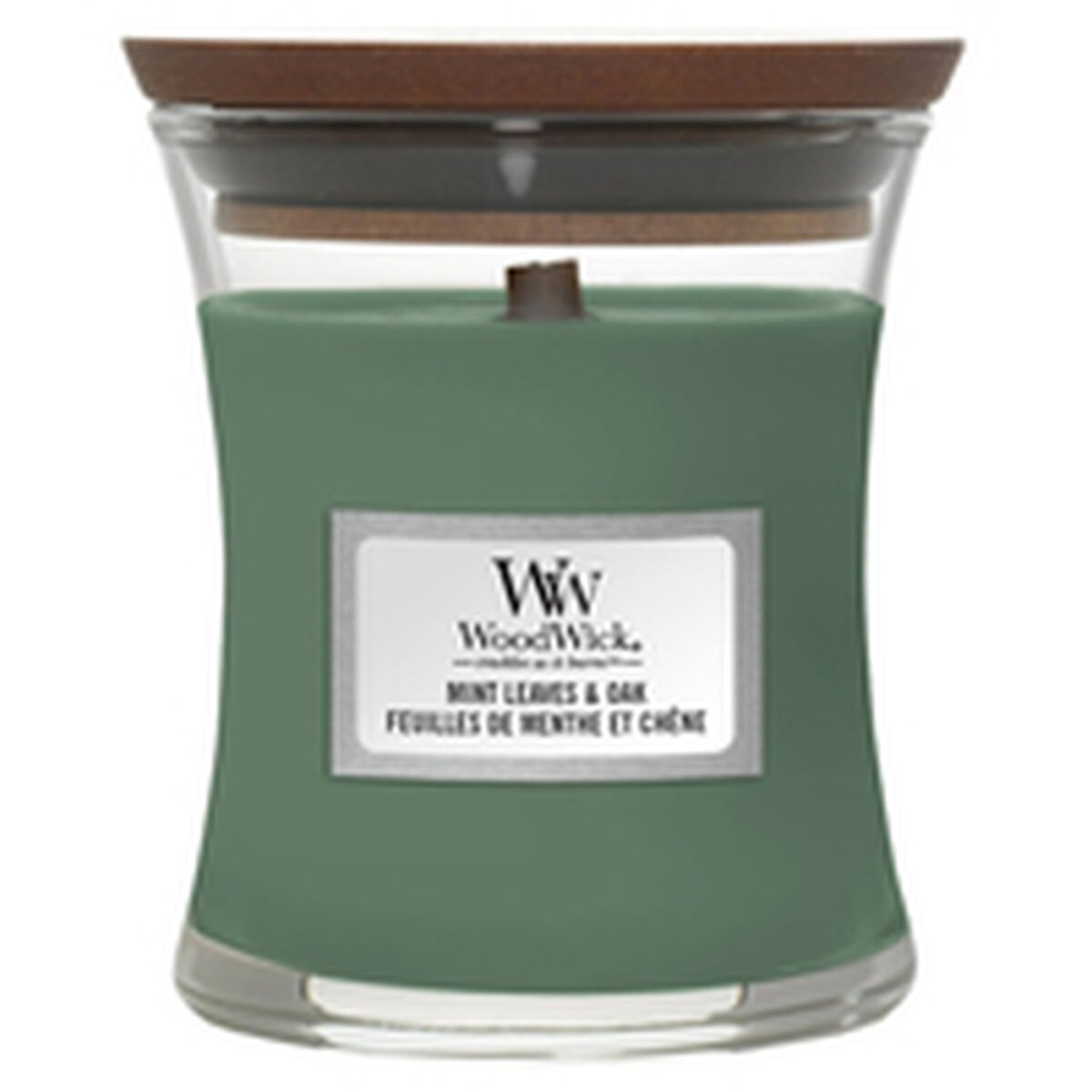 Vela Perfumada Woodwick Mint Leaves & Oak 275 g