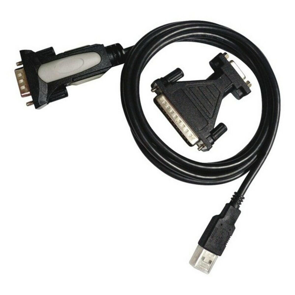 Adaptador USB a RS232 NANOCABLE 10.03.0002 Negro 1,8 m