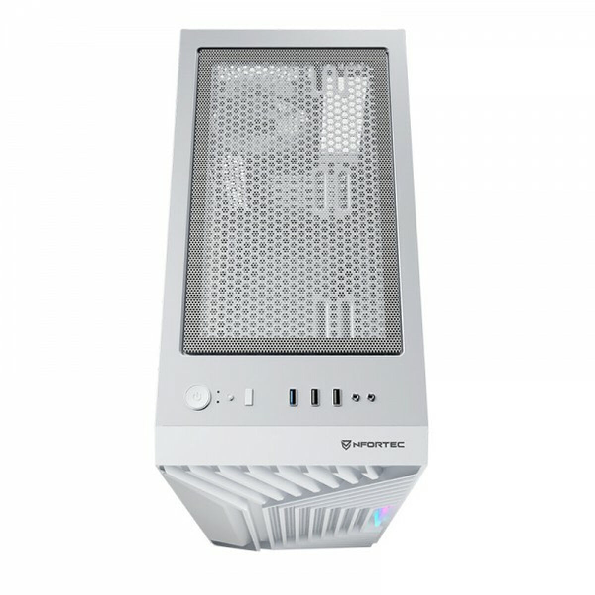 Caja Semitorre ATX Nfortec NF-CS-NERVIA-W Blanco