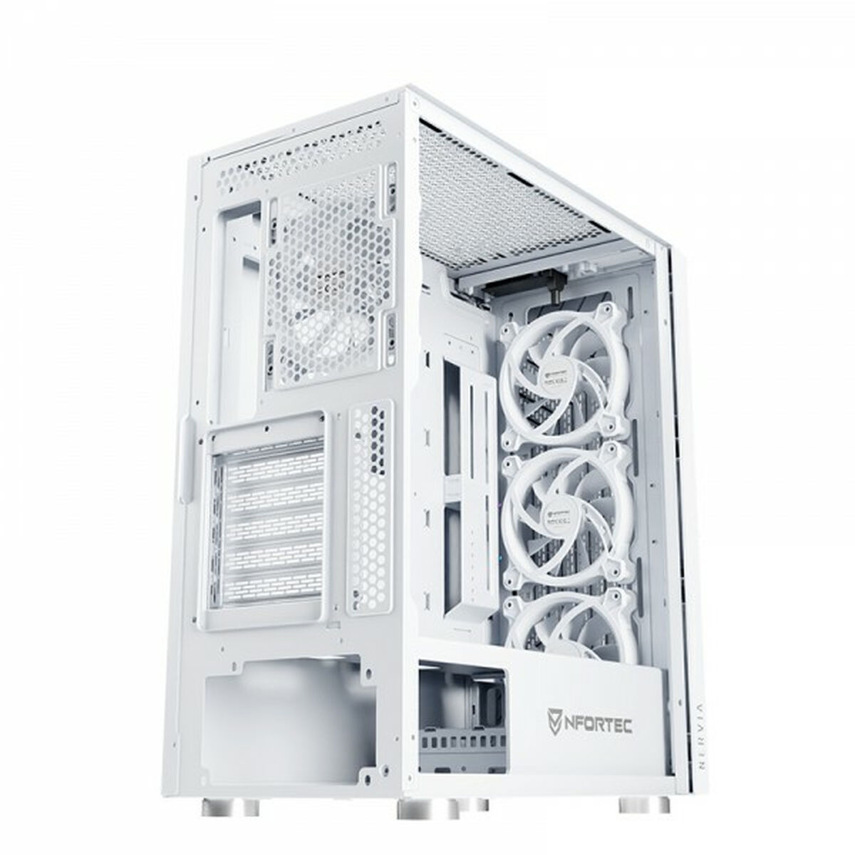 Caja Semitorre ATX Nfortec NF-CS-NERVIA-W Blanco