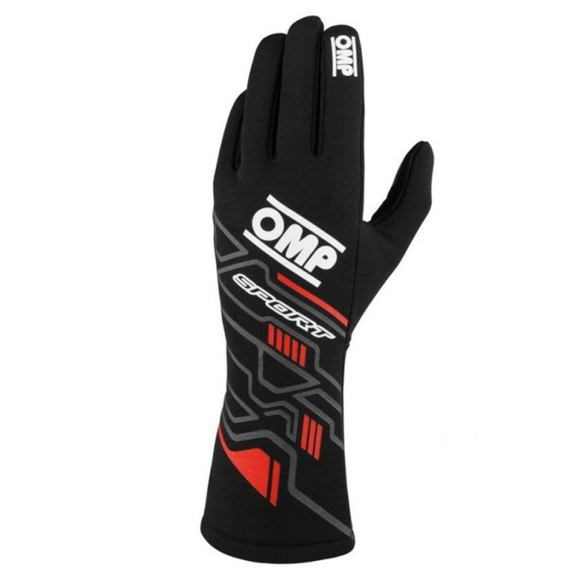 Guantes de Karting OMP MY2025 Negro Rojo FIA 8856-2018