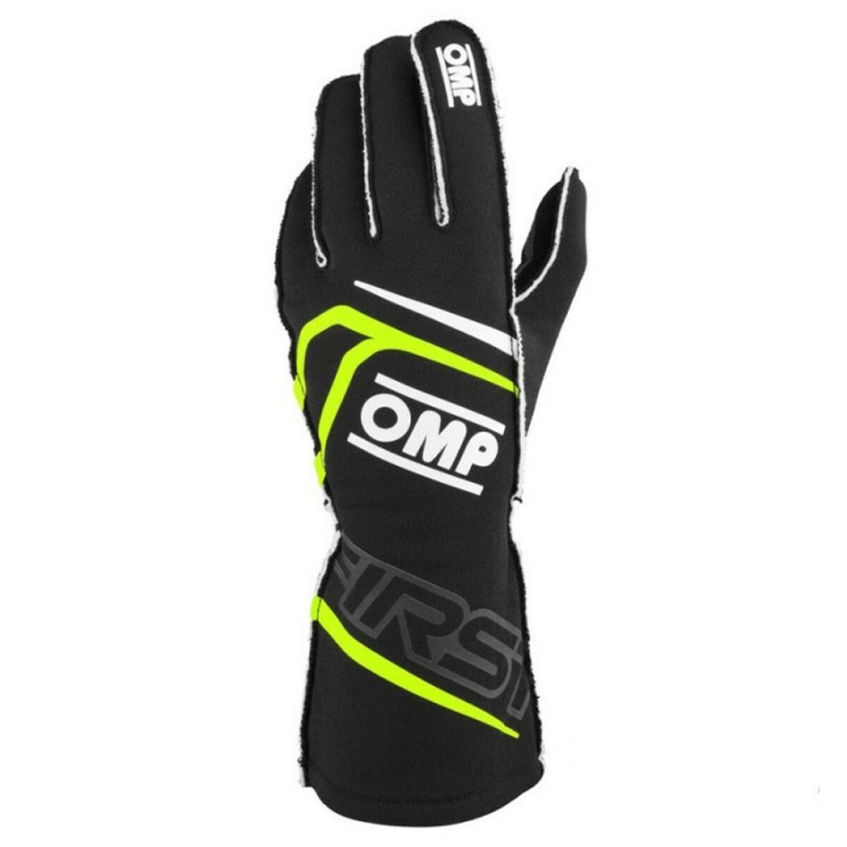 Guantes de Karting OMP MY2025 Amarillo Negro FIA 8856-2018