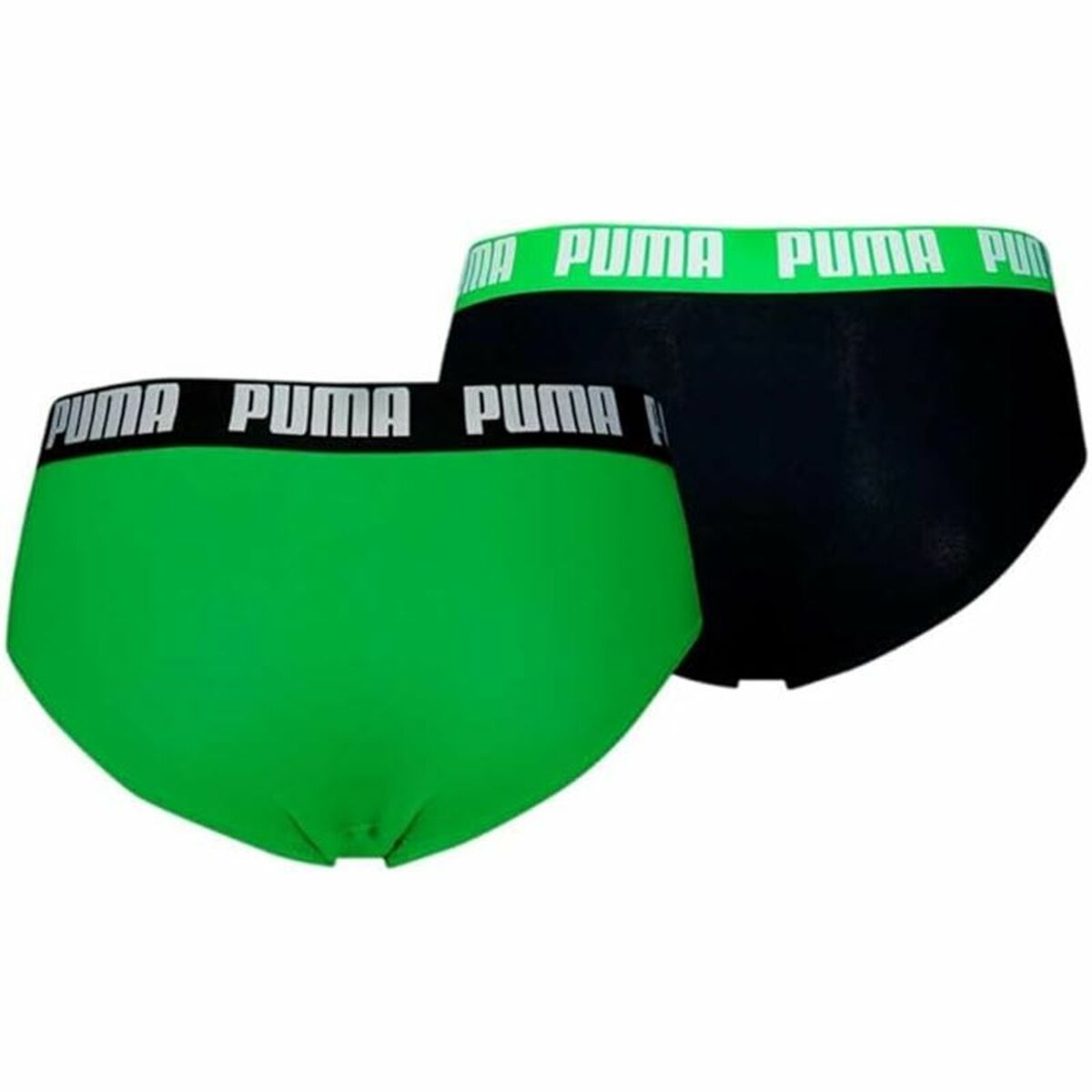 Slips Puma Negro Verde
