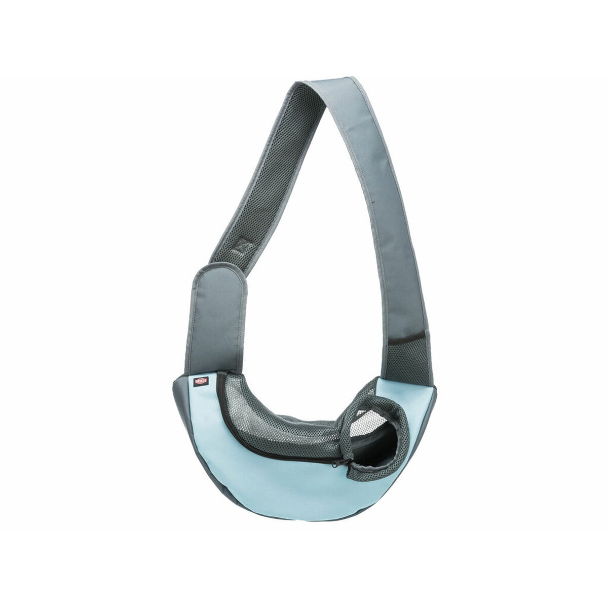 Bolso Bandolera para Mascotas Trixie Sling Azul claro Gris claro Poliéster 5 × 25 × 18 cm
