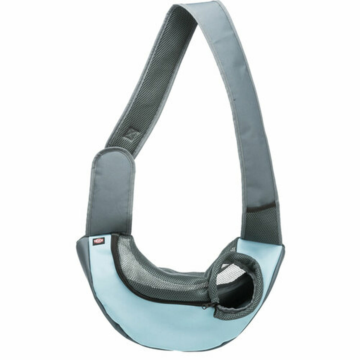 Bolso Bandolera para Mascotas Trixie Sling Azul claro Gris claro Poliéster 5 × 25 × 18 cm
