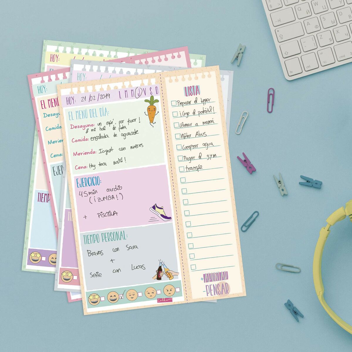 Planificador Diario Finocam TALKUAL 14,8 x 21 cm Blanco