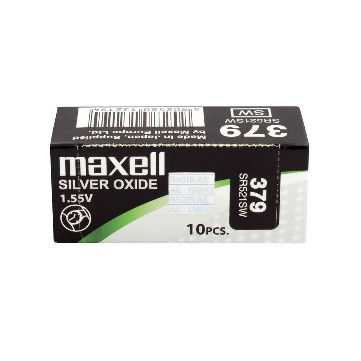 Pila de botón Maxell SR521SW 379 1,55 V Pilas de Botón