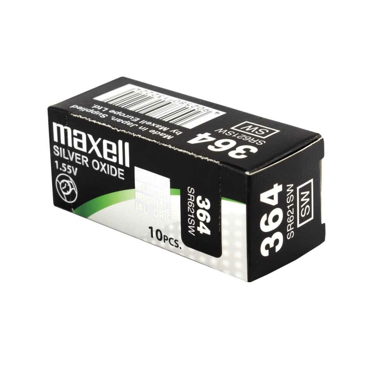 Pila de botón Maxell SR621SW 364 1,55 V Pilas de Botón