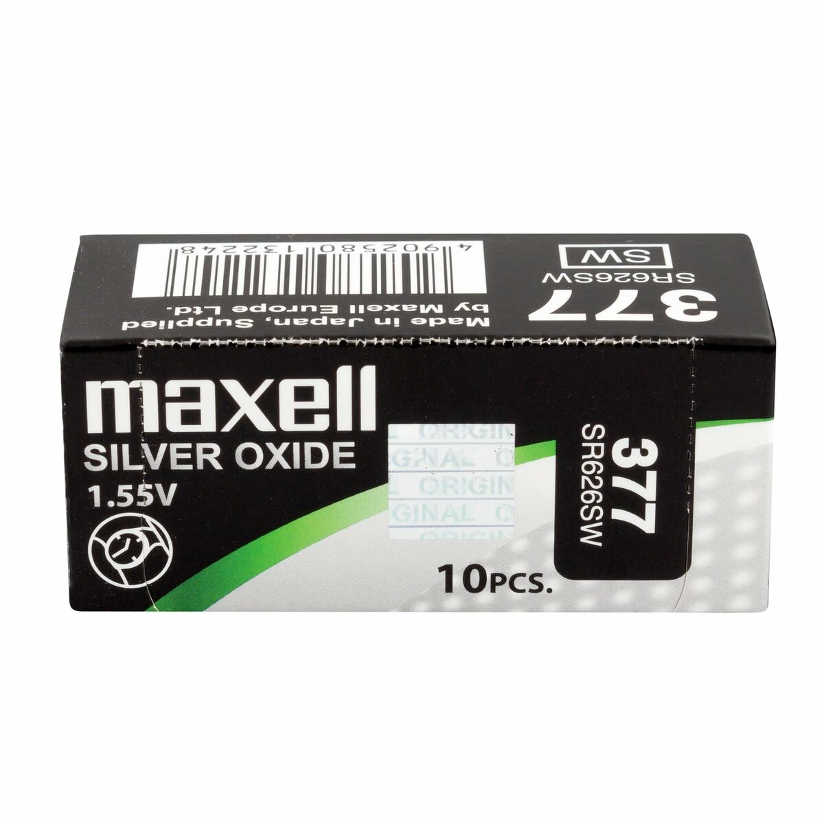 Pila de botón Maxell SR626SW 377 1,55 V Pilas de Botón
