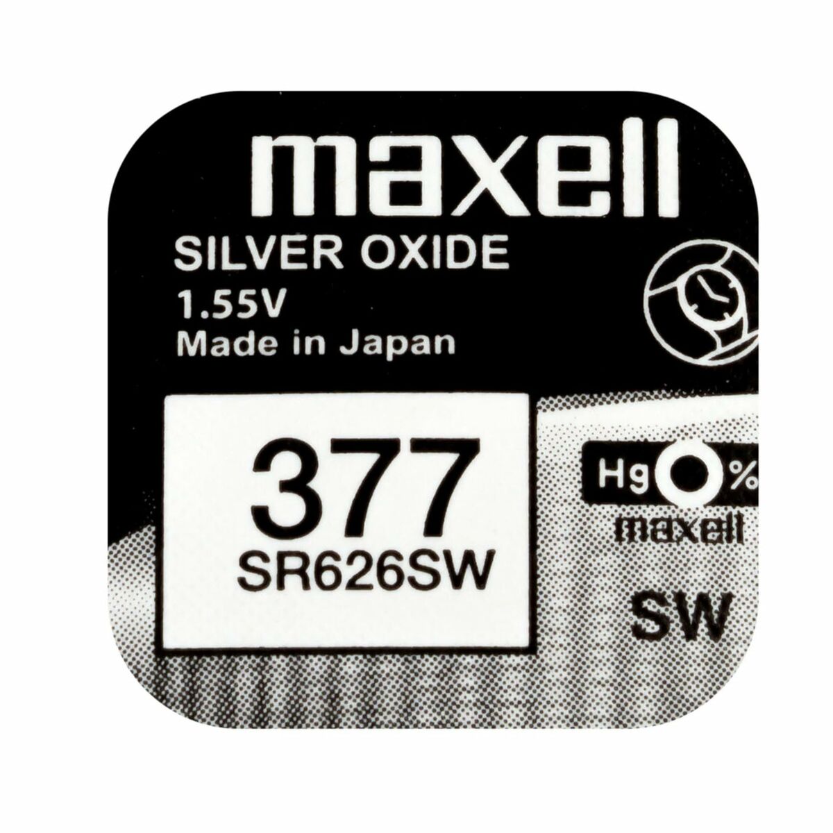 Pila de botón Maxell SR626SW 377 1,55 V Pilas de Botón
