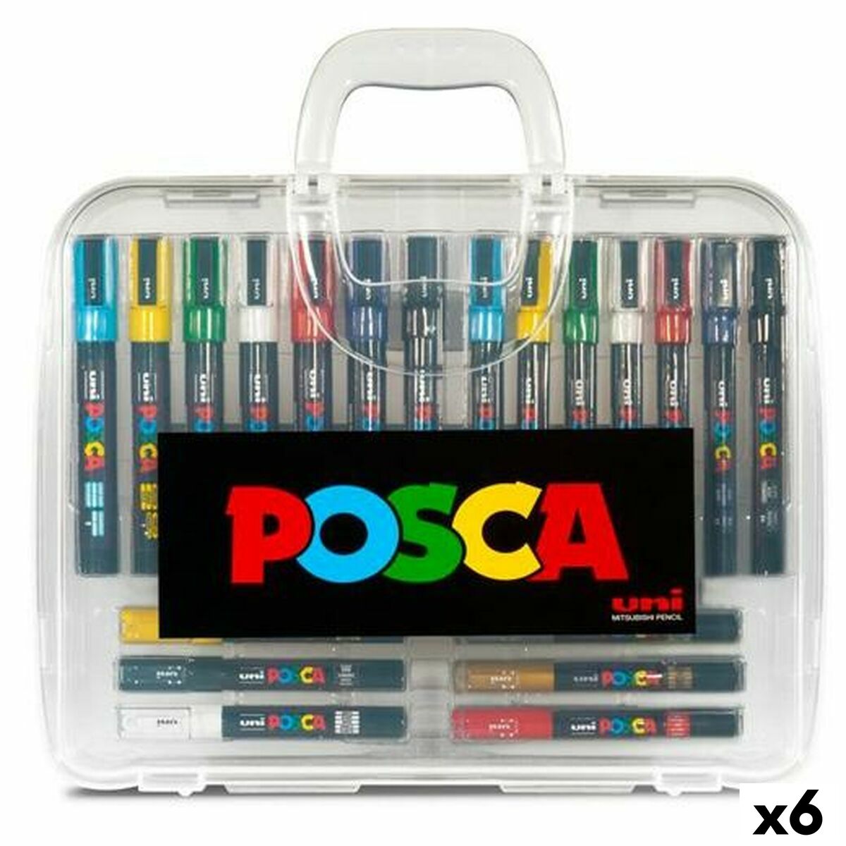 Set de Rotuladores POSCA Multicolor (6 Unidades)