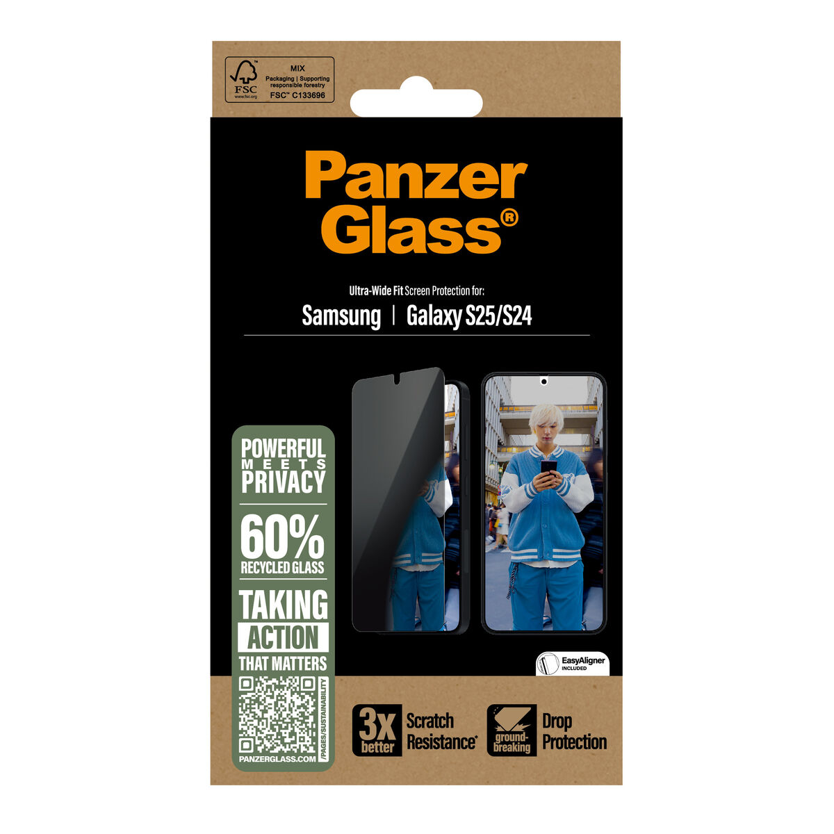 Protector de Pantalla para Móvil PanzerGlass Samsung S25-S24