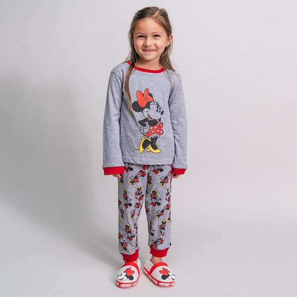 Pijama Infantil Minnie Mouse Gris