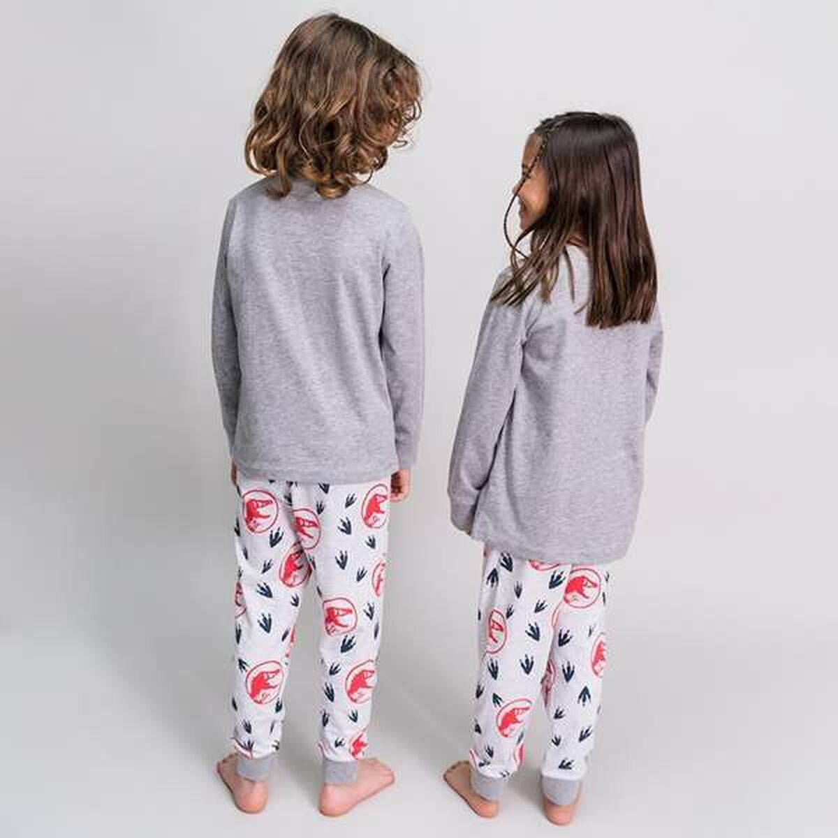 Pijama Infantil Jurassic Park Gris