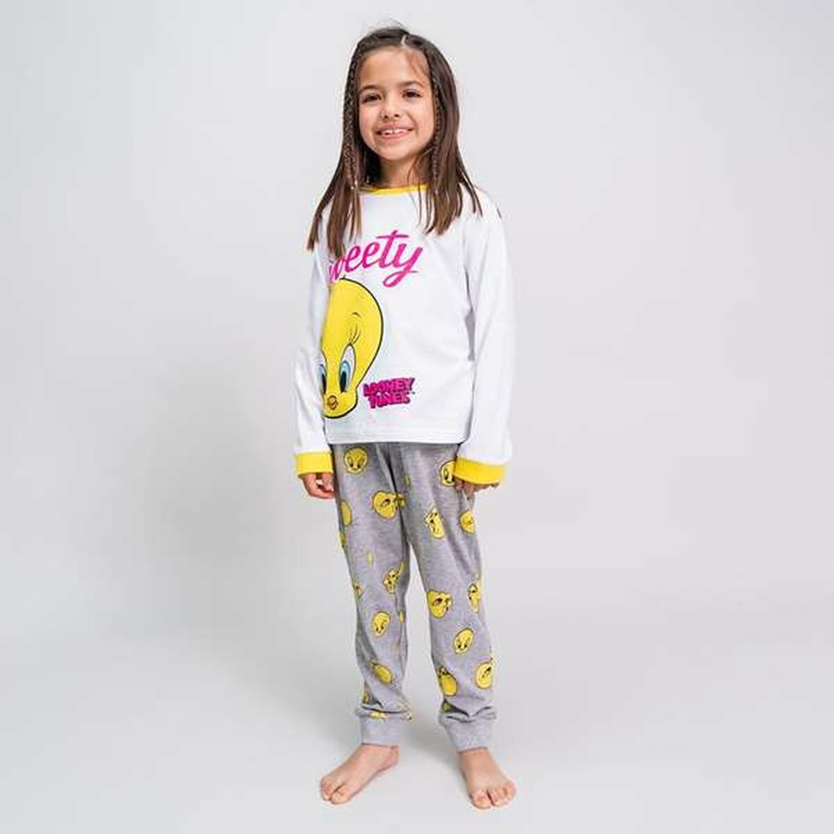 Pijama Infantil Looney Tunes Blanco