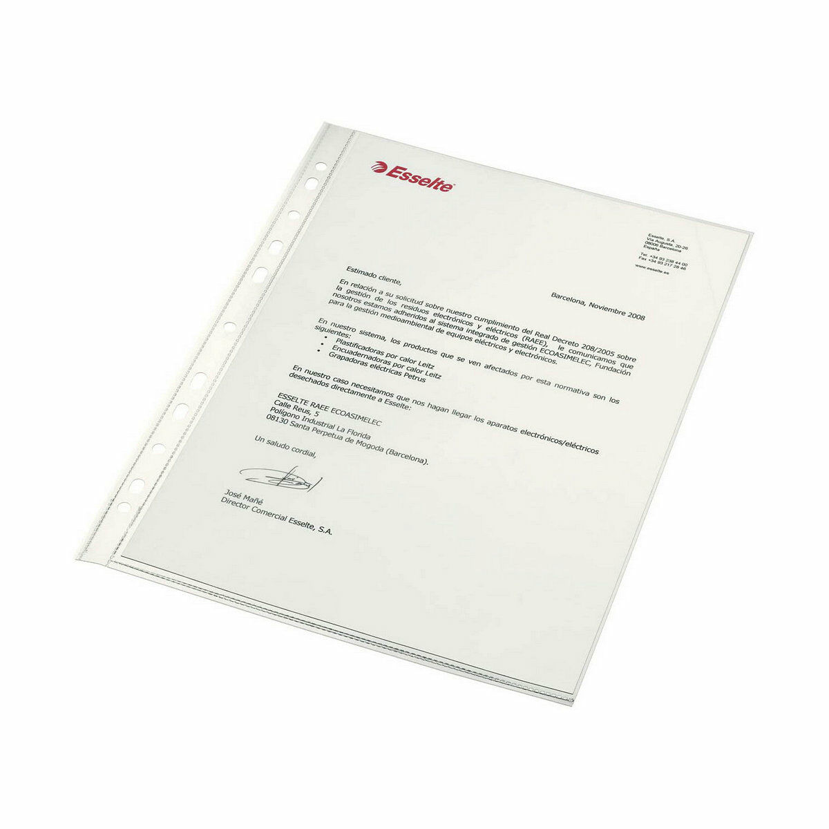 Fundas Esselte Transparente A4 Polipropileno