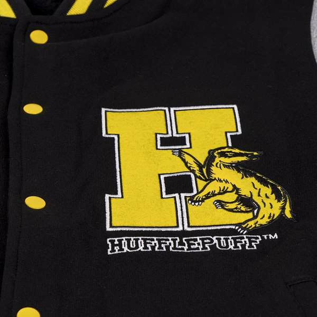 Sudadera sin Capucha Unisex Harry Potter Hufflepuff  Negro