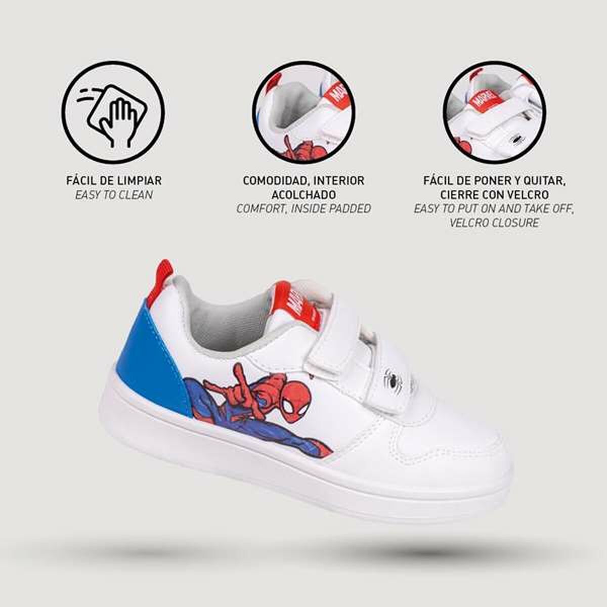 Zapatillas Deportivas Infantiles Spider-Man Blanco