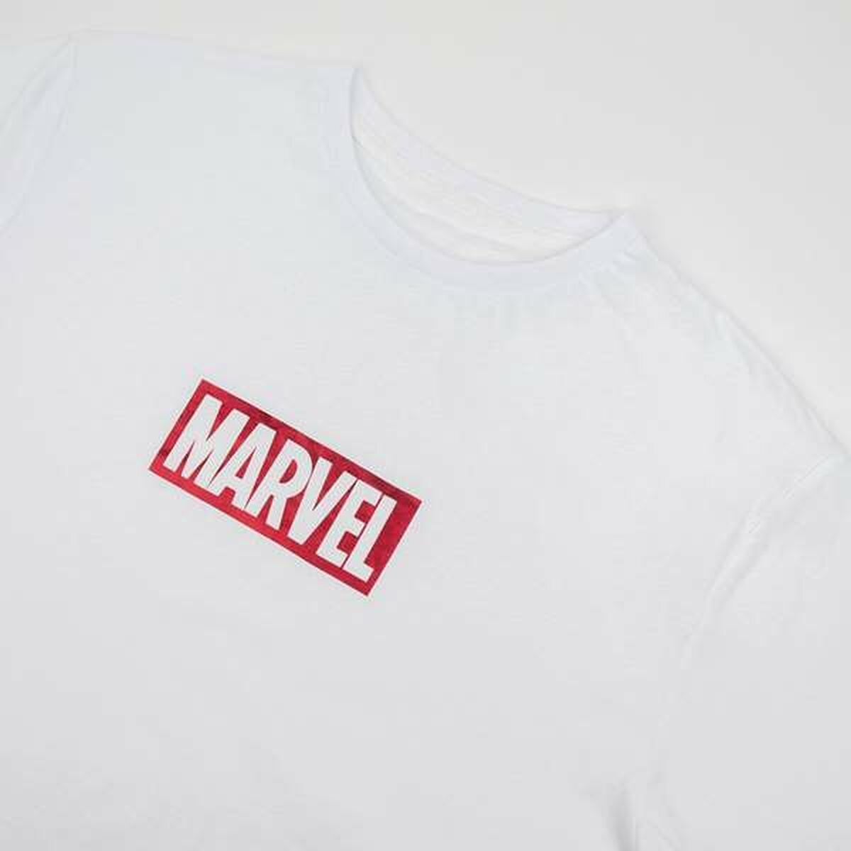 Camiseta de Manga Corta Hombre Marvel Blanco
