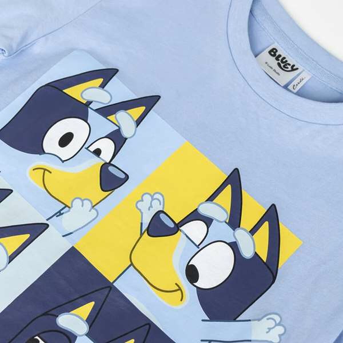 Camiseta de Manga Corta Niño Bluey Azul claro
