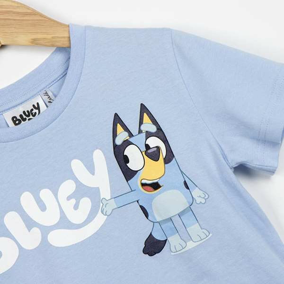 Camiseta de Manga Corta Niño Bluey Azul claro