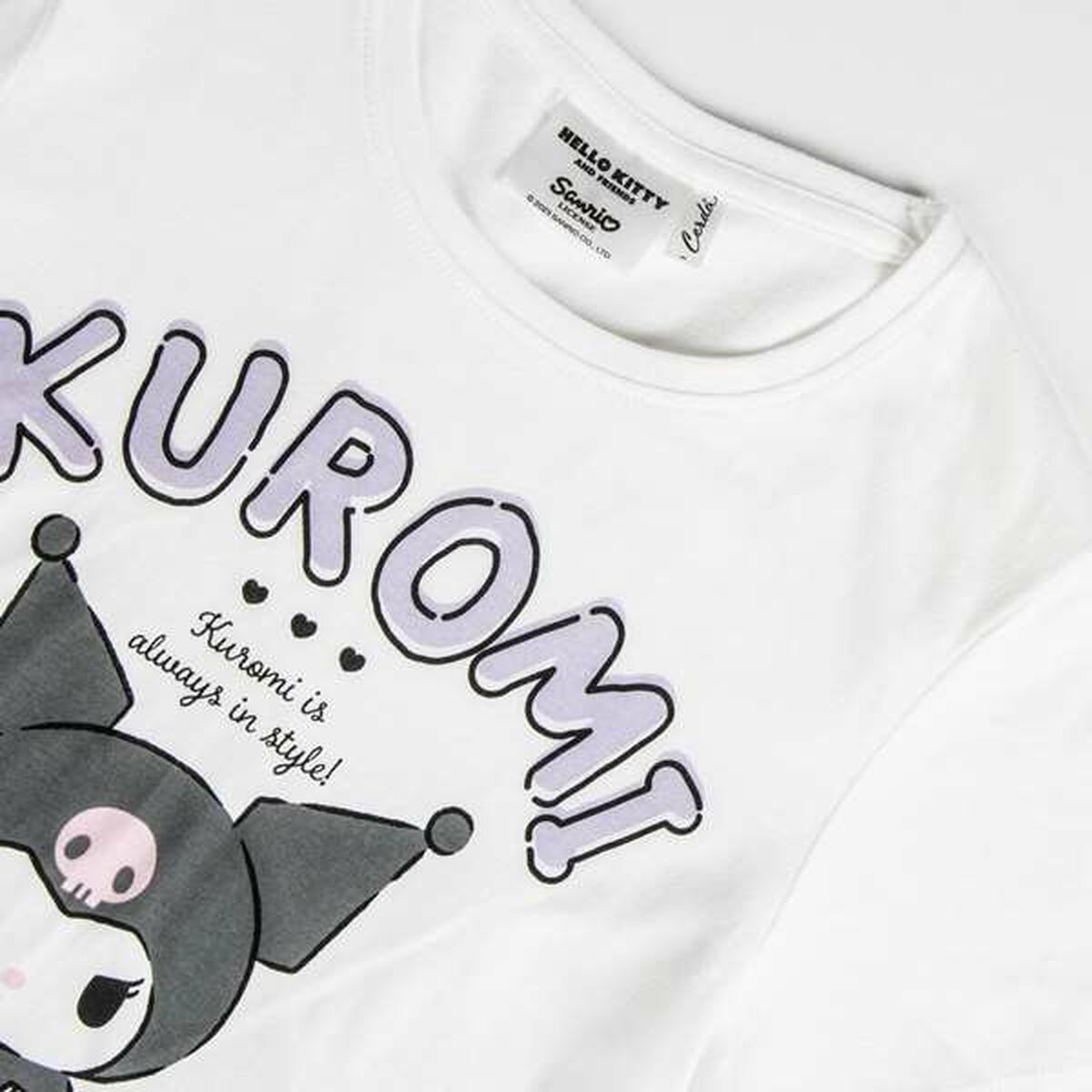 Camiseta de Manga Corta Infantil Hello Kitty Blanco