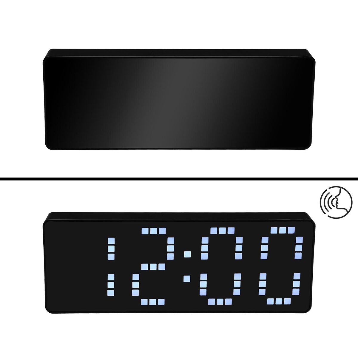 Reloj-Despertador Versa Blanco Negro