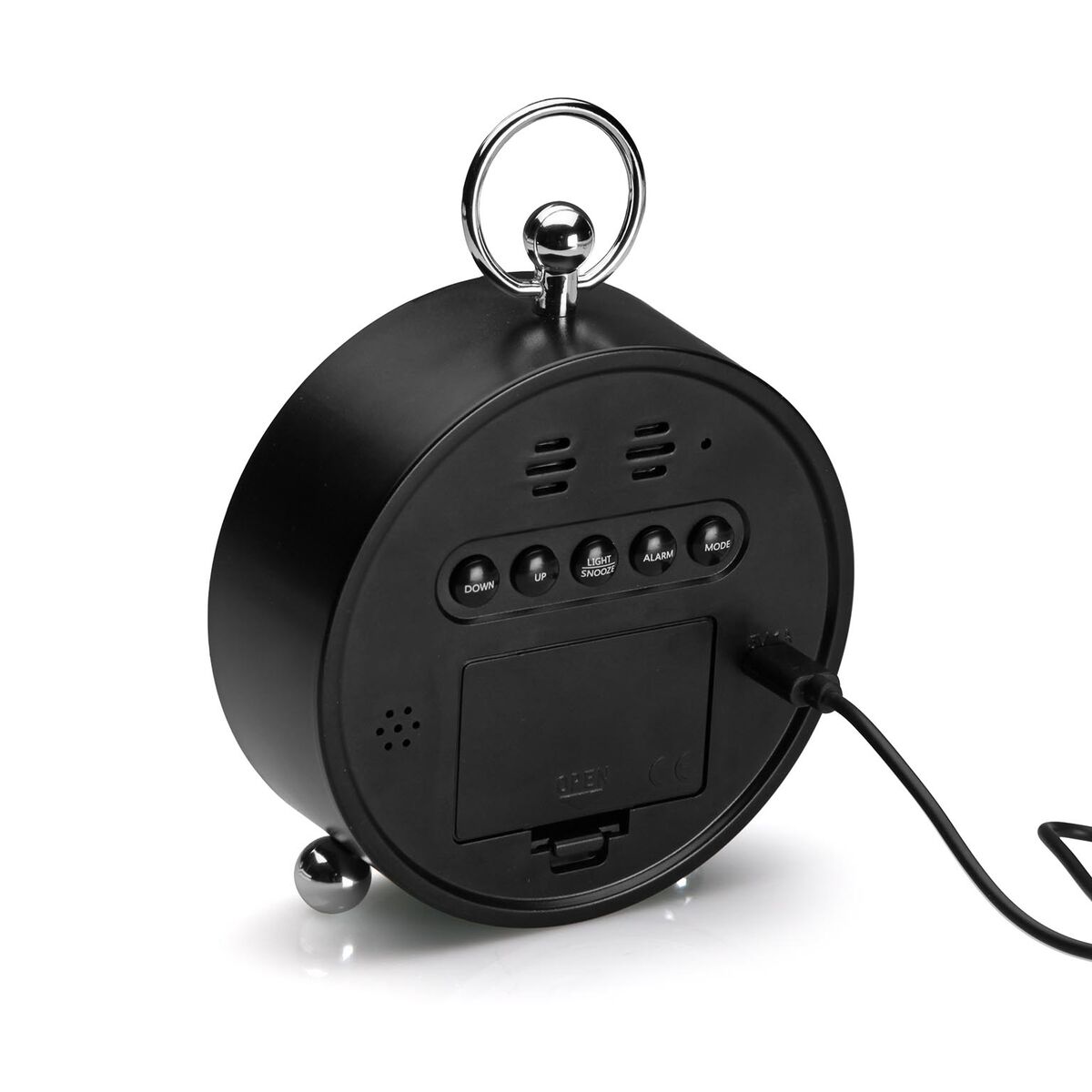 Reloj-Despertador Versa Negro Rojo