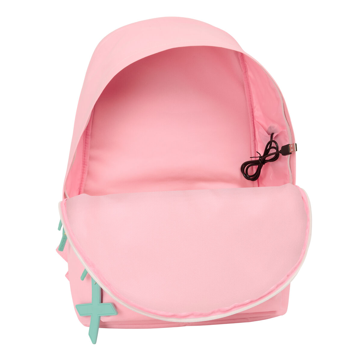 Mochila Escolar Munich +usb munich Rosa 31 x 44 x 18 cm