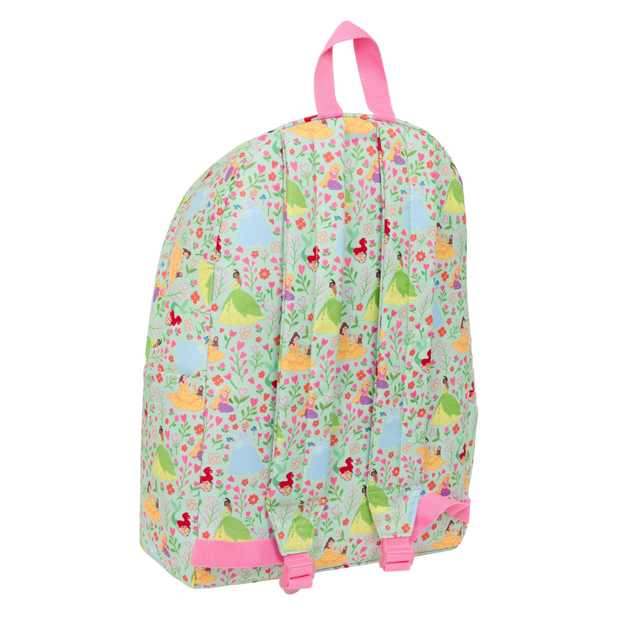 Mochila Escolar Disney Princess Bloom Verde Rosa 31 x 43 x 13 cm