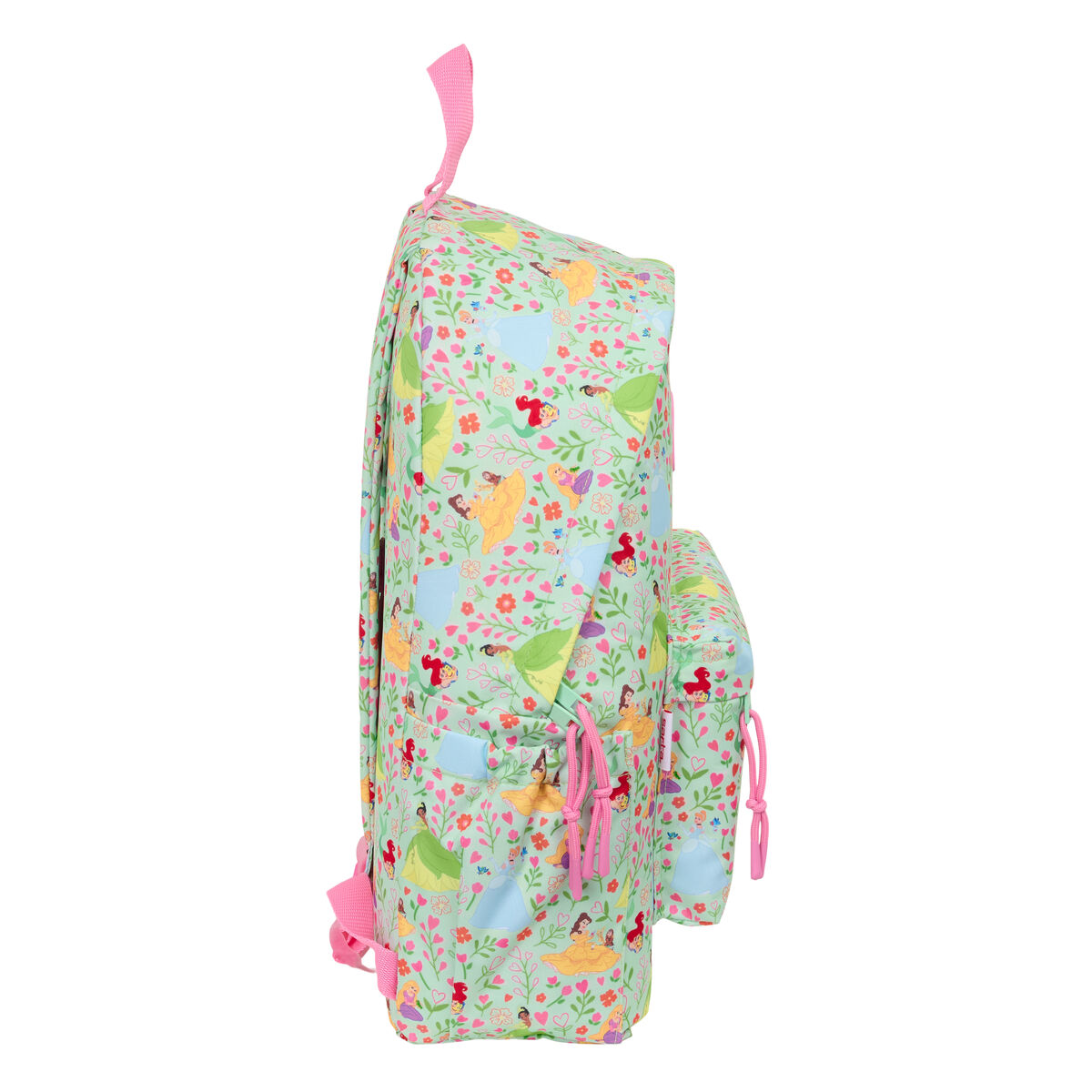 Mochila Escolar Disney Princess Bloom Verde Rosa 31 x 43 x 13 cm