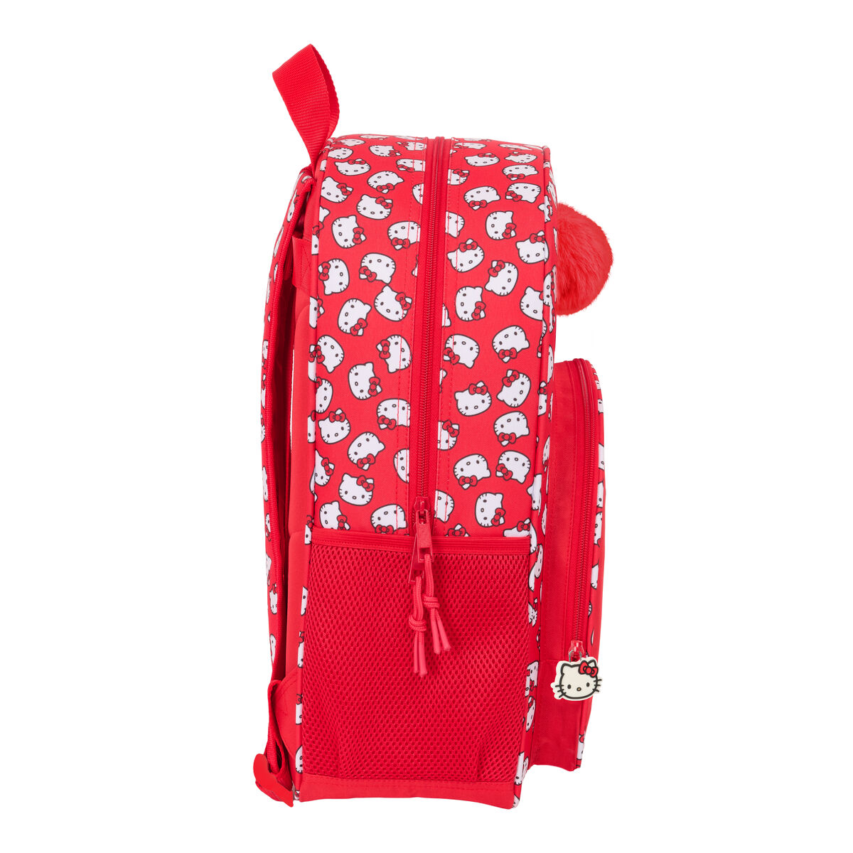 Mochila Escolar Hello Kitty Iconic Blanco Rojo 33 x 42 x 14 cm